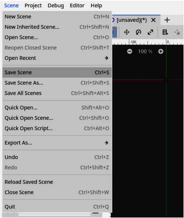 Сохранение сцены в Godot
